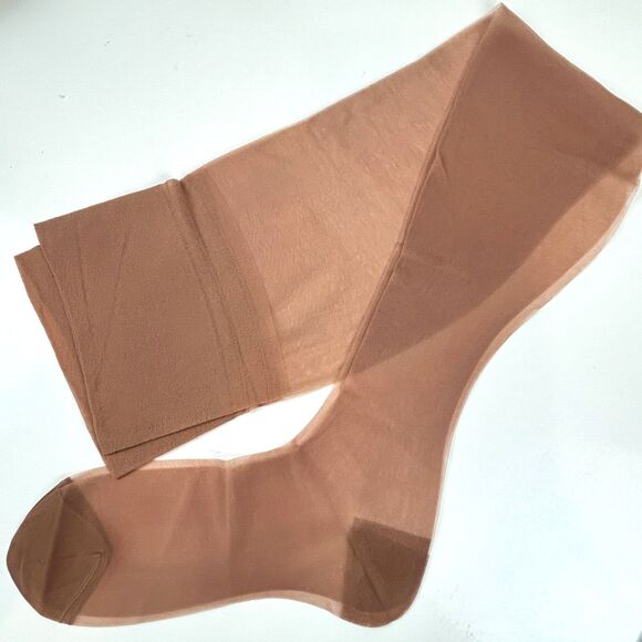 2 pair REALSILK Vintage Nylons Seamless Stockings size 9.5 - Picture 6 of 8